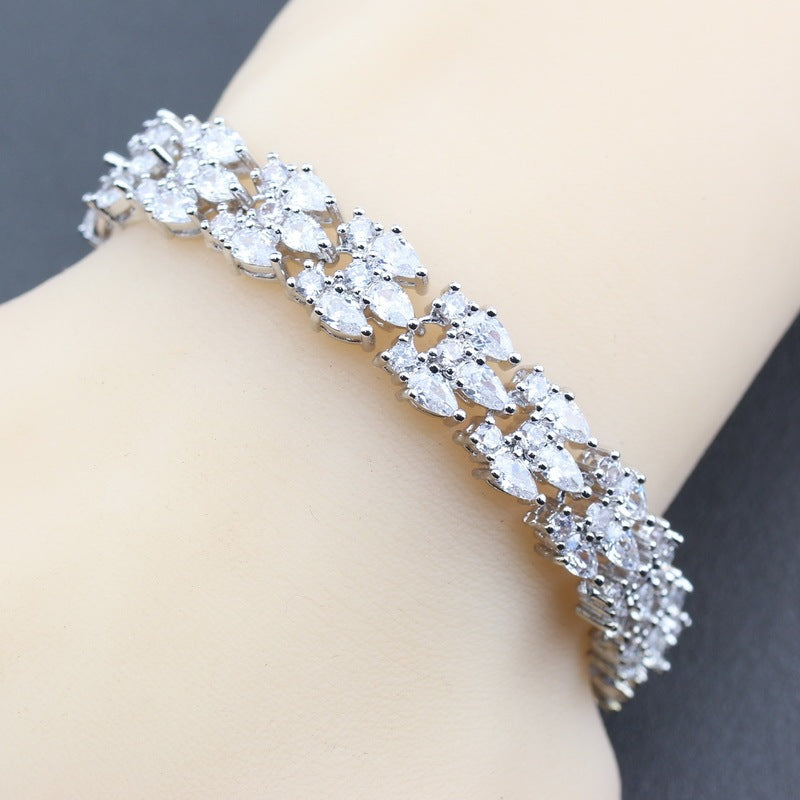 Mark Wedding Jewelry White Cubic Zirconia Luxury Bracelet