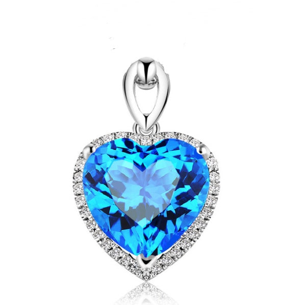 Sapphire Heart Pendant