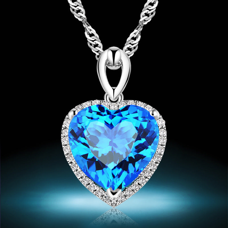 Sapphire Heart Pendant