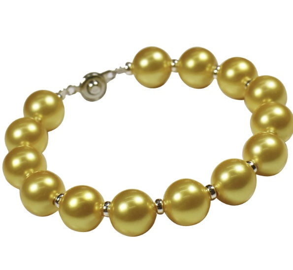 Gold Pearl Bracelet Freshwater Pearl