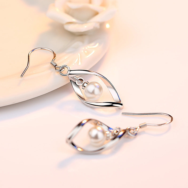 Reverse pearl earrings