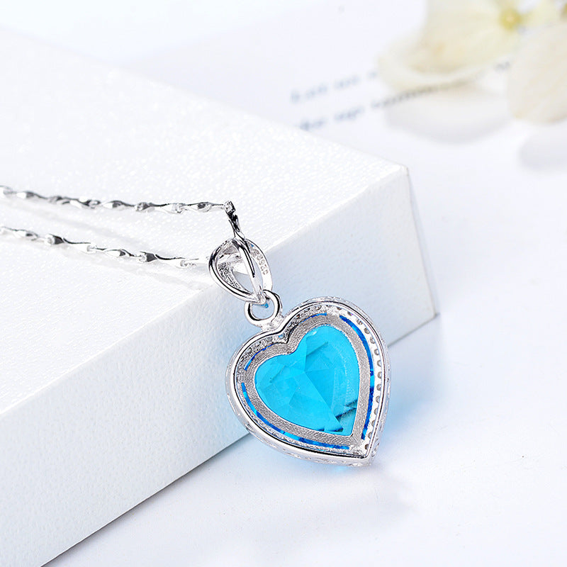 Sapphire Heart Pendant