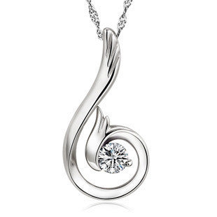 Fire Phoenix Zircon Necklace Pendant