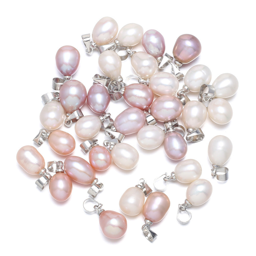 Natural Freshwater Pearl Pendant Rice Shaped Pearl Pendant