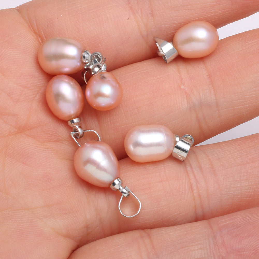 Natural Freshwater Pearl Pendant Rice Shaped Pearl Pendant