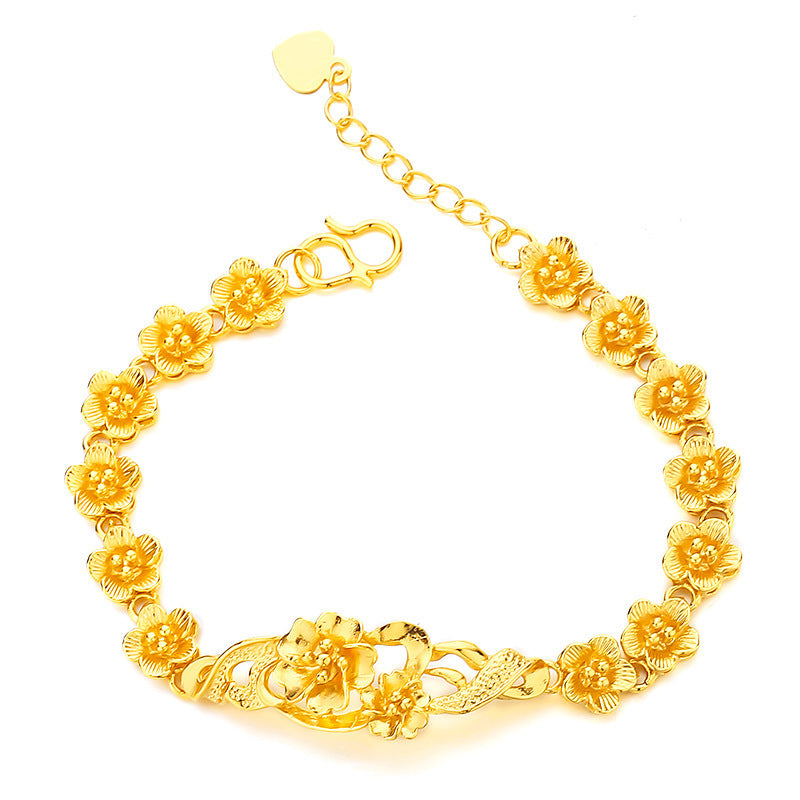 Vietnam Sand Gold Women's Gold-plated Flower Bracelet