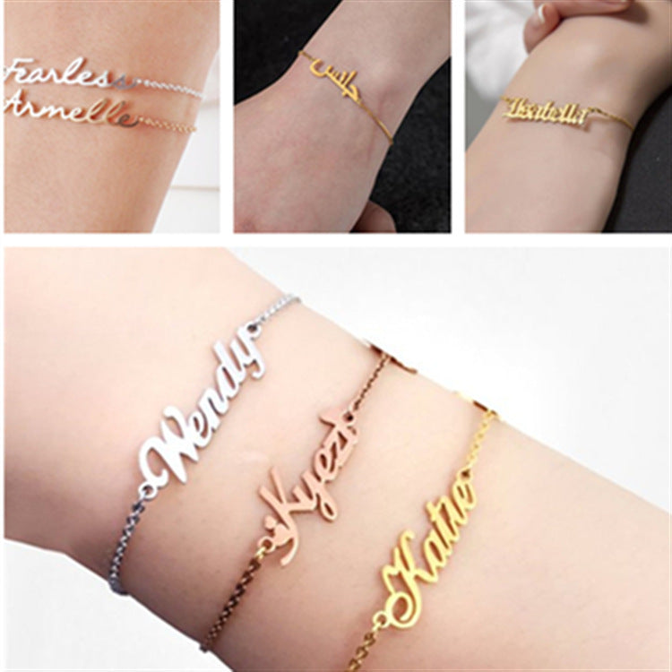 Summer Personalized Custom Name Anklets For Women Stainless Steel Cable Chain Gold Colour Sandy Beach Exquisite Jewelry Present