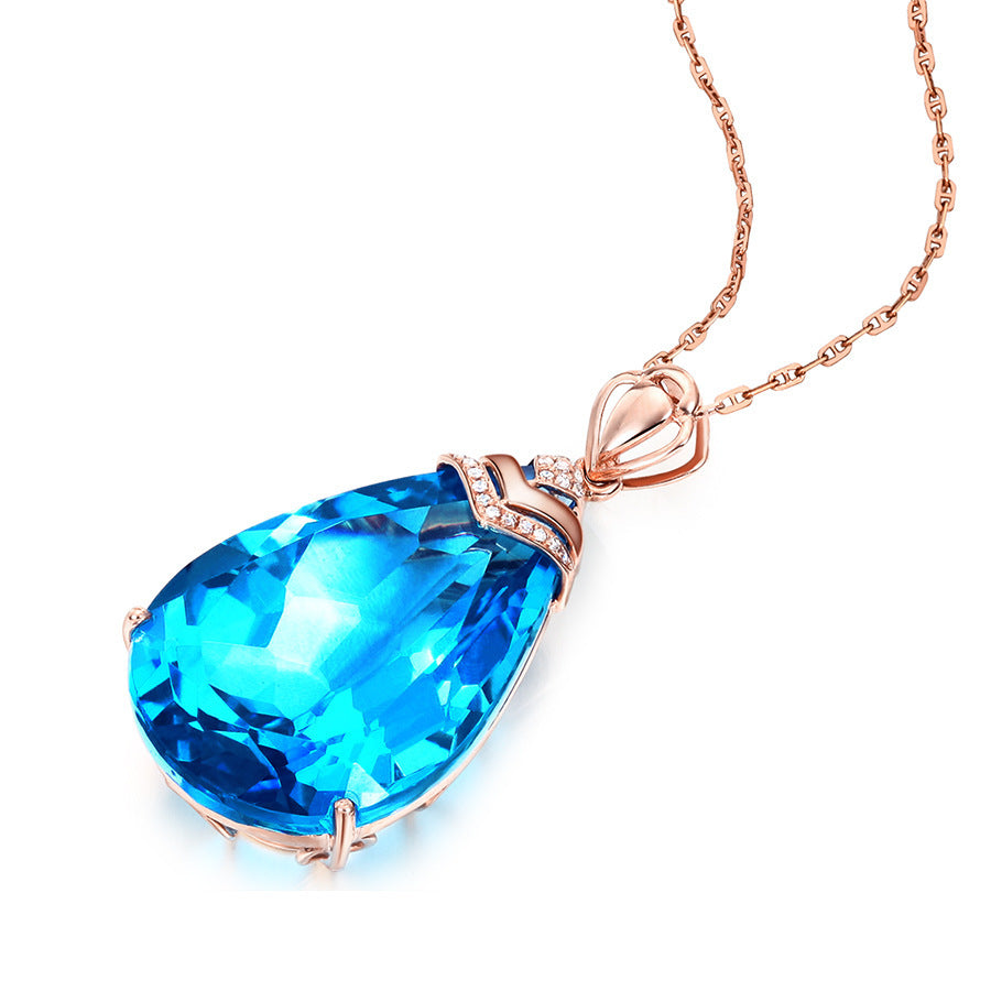 Large Loose Pear Shaped Sapphire Pendant