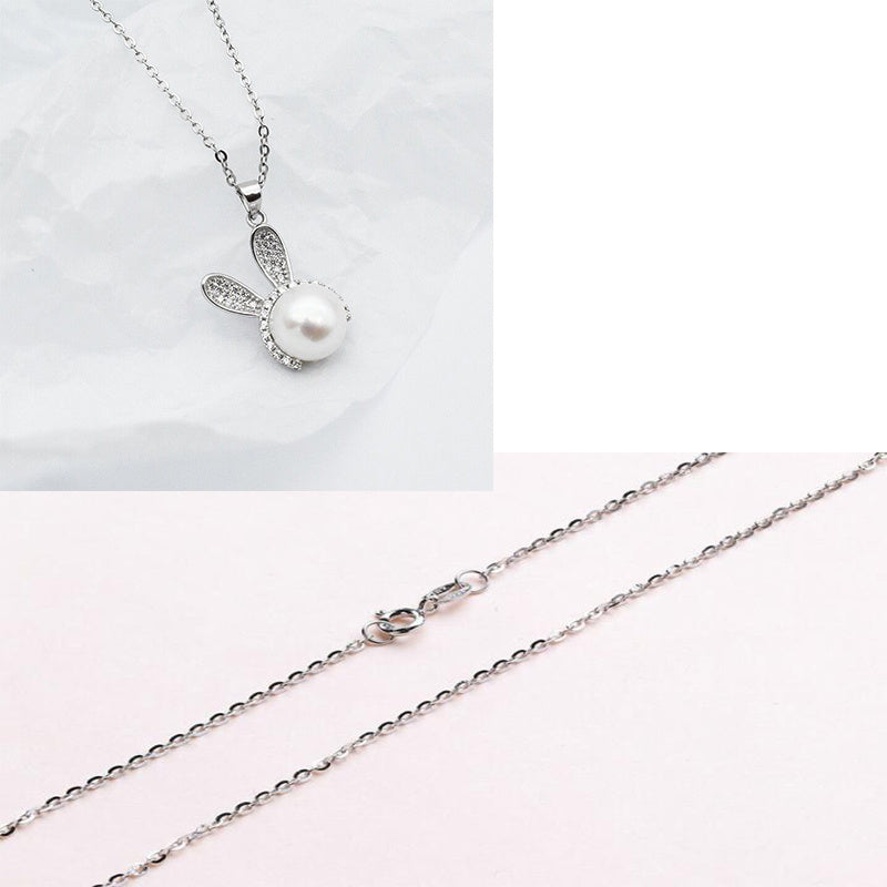 Luxury Cute Rabbit With Pearl Jewelry