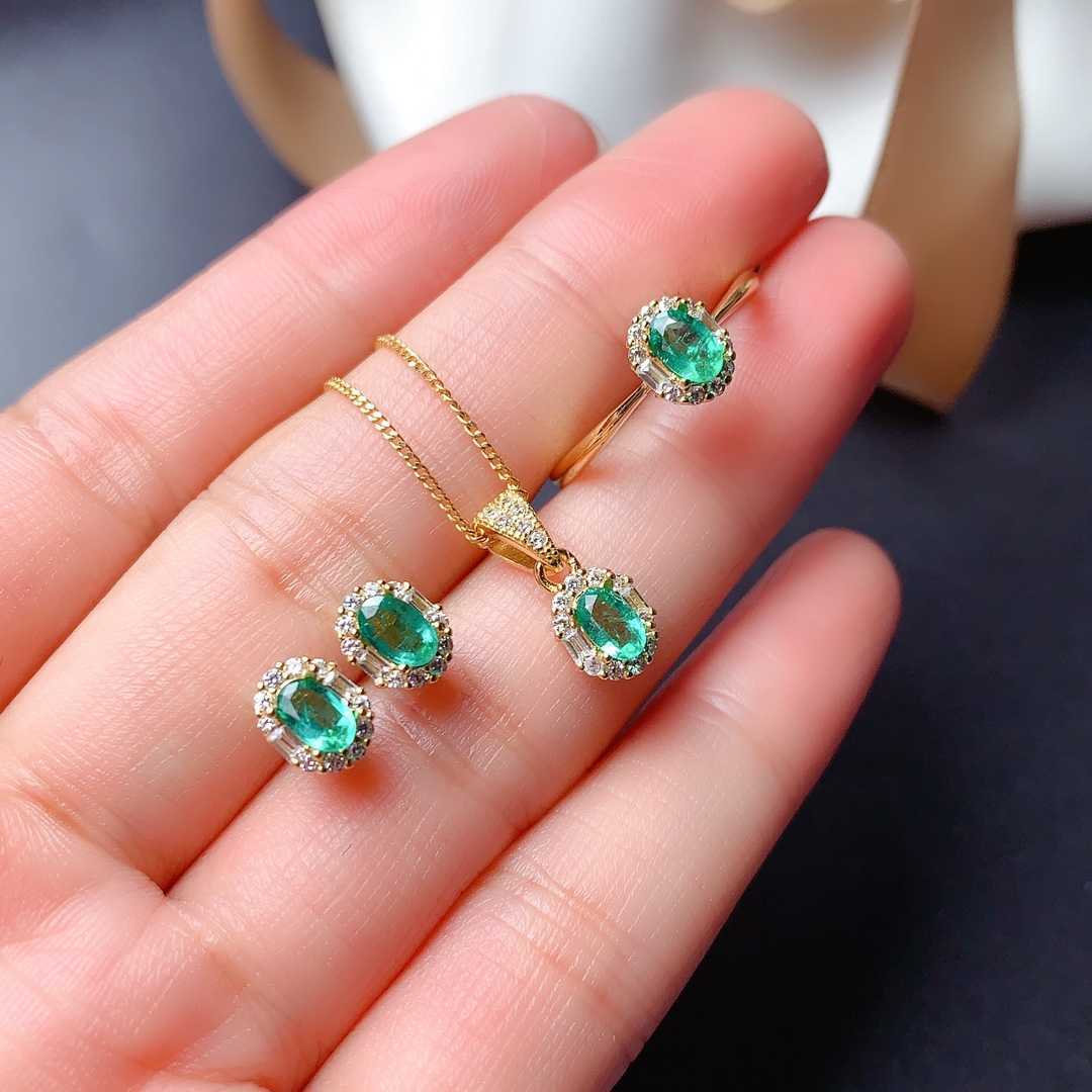 Natural Colombian Emerald Set