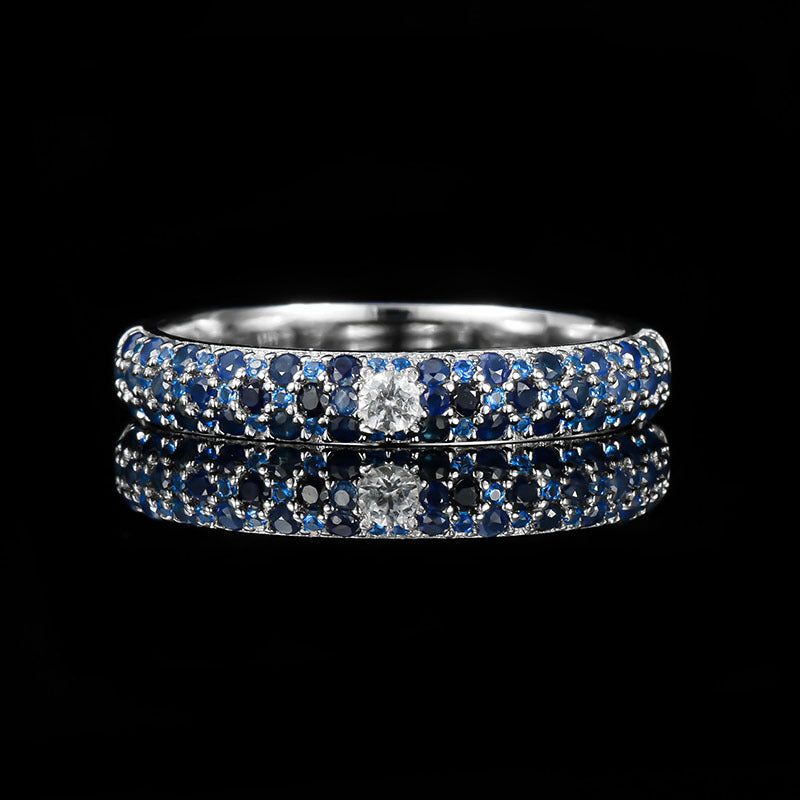 Natural Sapphire Ring Original Design Light Luxury Jewelry