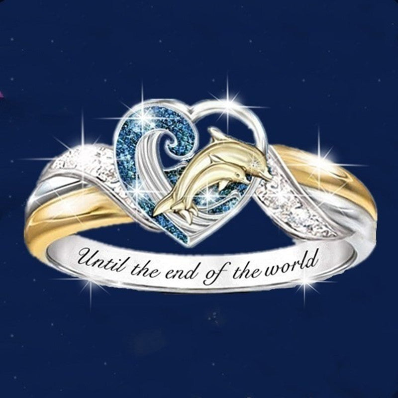 Dolphin Sapphire Ring Engagement Ring