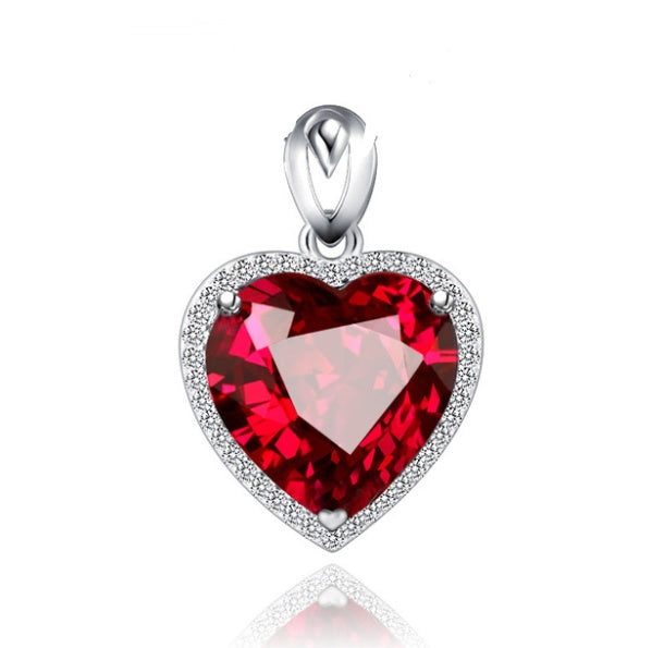 Sapphire Heart Pendant