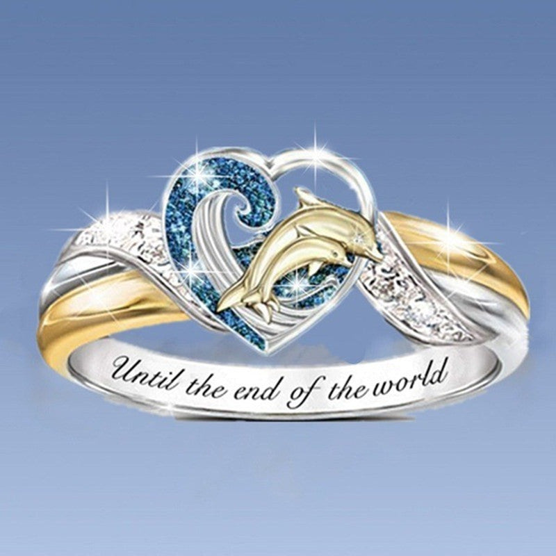 Dolphin Sapphire Ring Engagement Ring