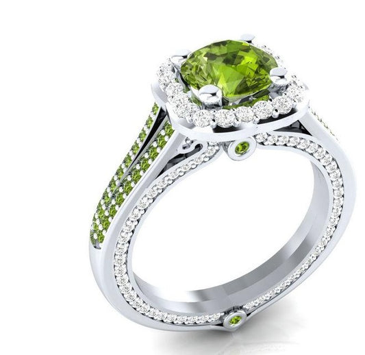 Fashion OL Emerald Zircon Ring