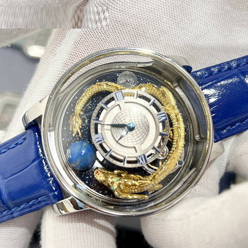 Quartz Sapphire Round Celestial Watch