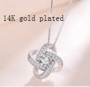 925 Sterling Silver Necklace For Women Forever Heart AAA Zircon Mosaic Necklaces & Pendants Gift