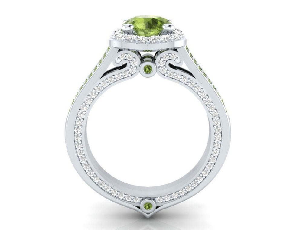 Fashion OL Emerald Zircon Ring