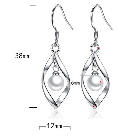 Reverse pearl earrings