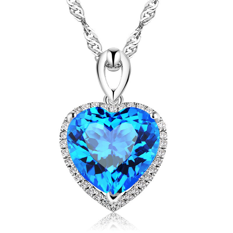 Sapphire Heart Pendant