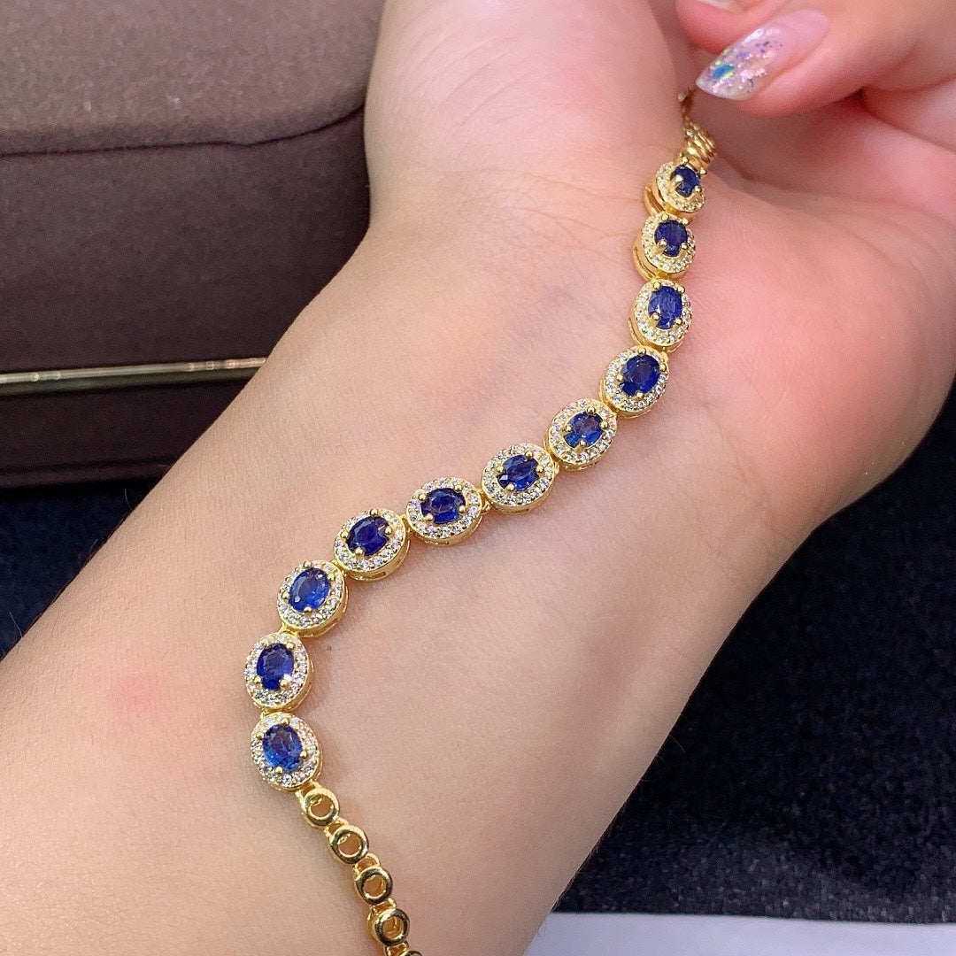 Natural Sri Lanka Sapphire Bracelet Crystals