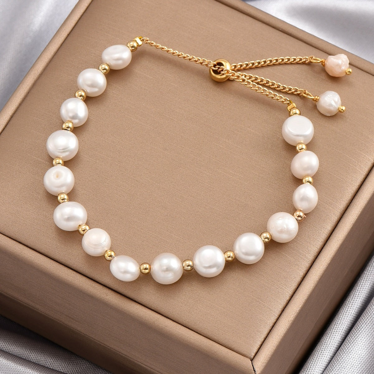 Freshwater Pearl Small Pearl Pull Bracelet Women's Retro