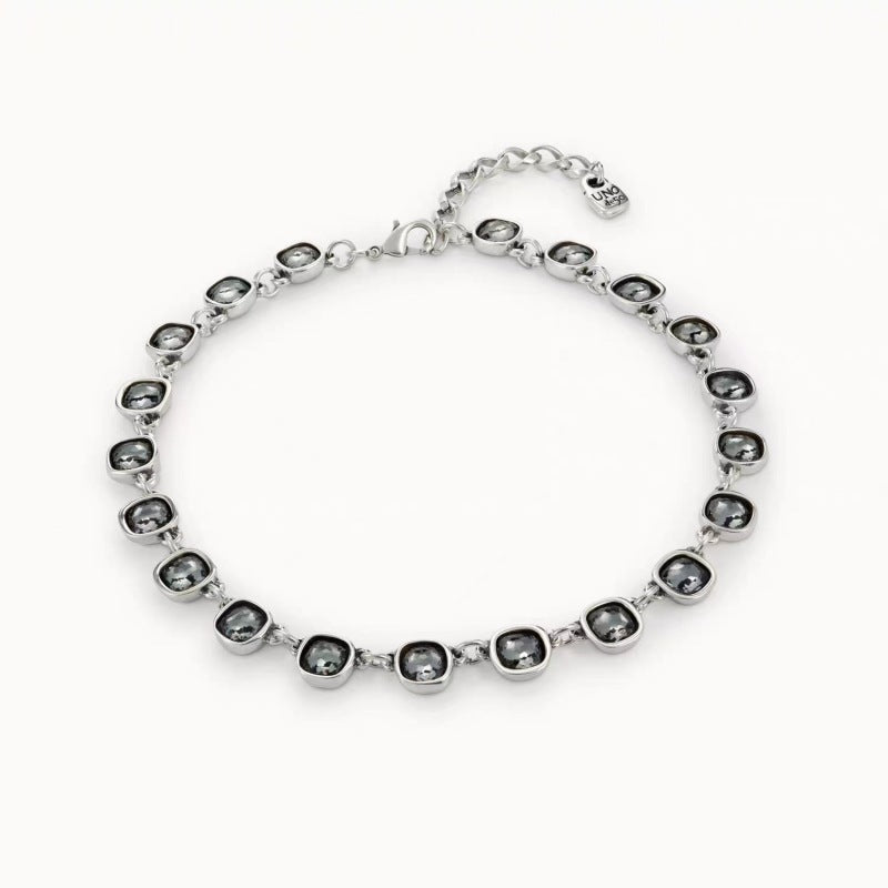 High-grade Light Luxury Minority Gray And Black Crystal Necklace