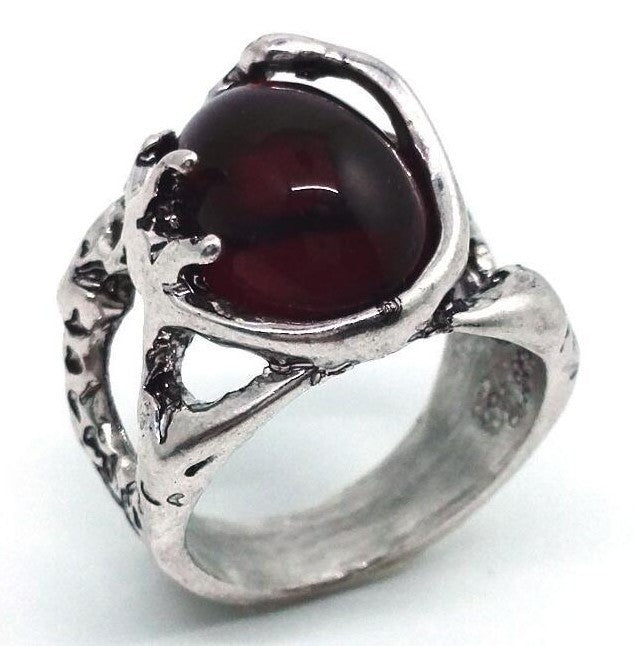 Inlaid ruby ring