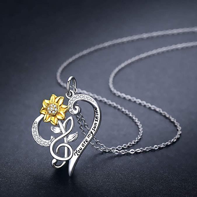 Sunflower Necklace S925 Sterling Silver