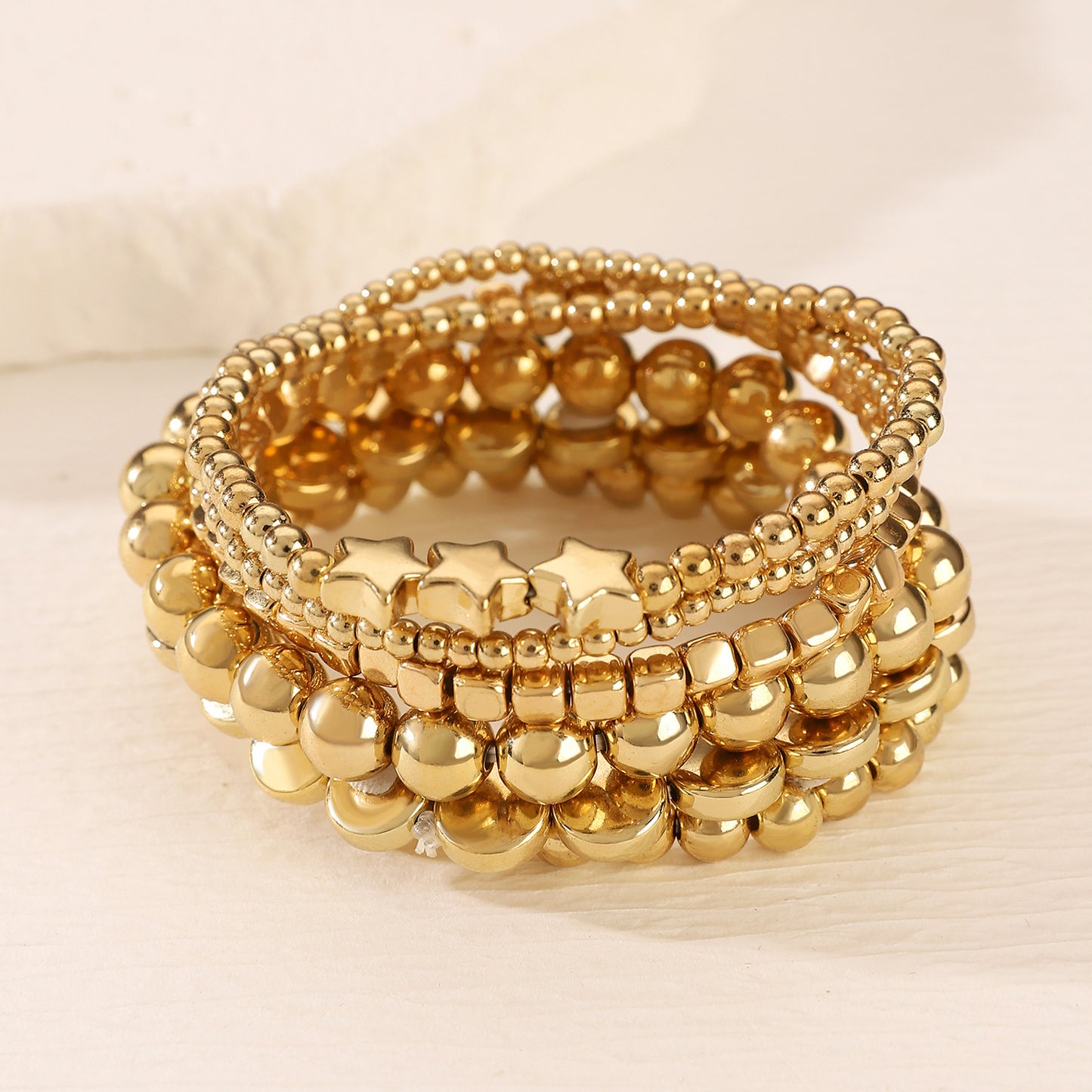 Handmade Beaded Stretch Bracelet XINGX Round Bracelet Suit