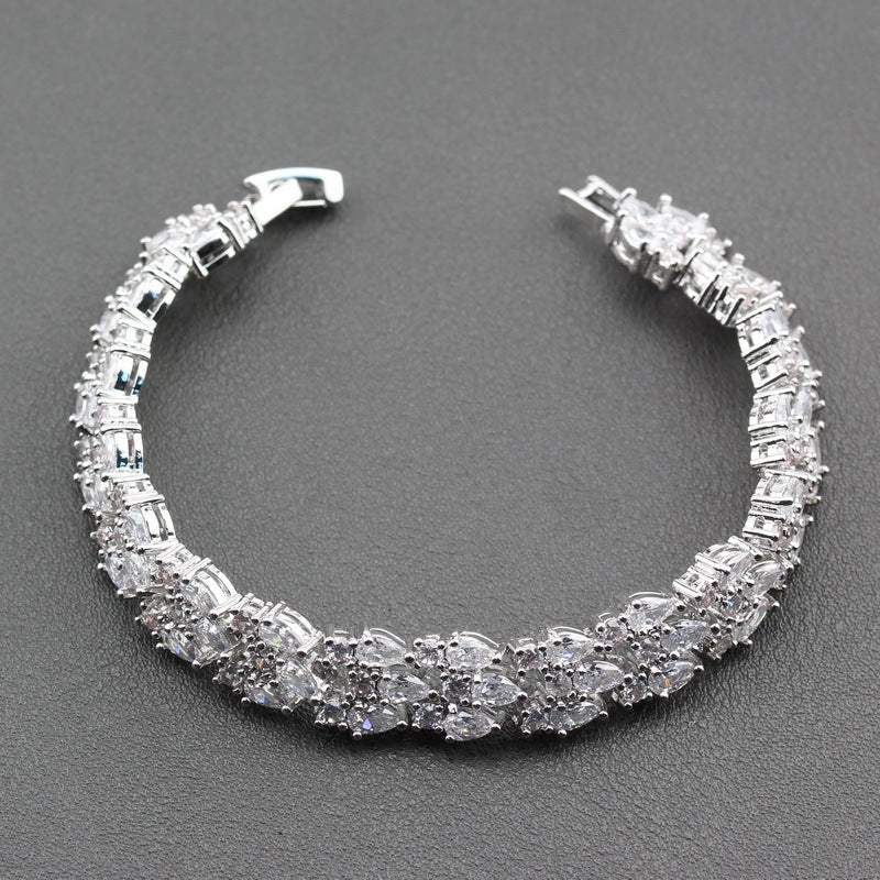 Mark Wedding Jewelry White Cubic Zirconia Luxury Bracelet