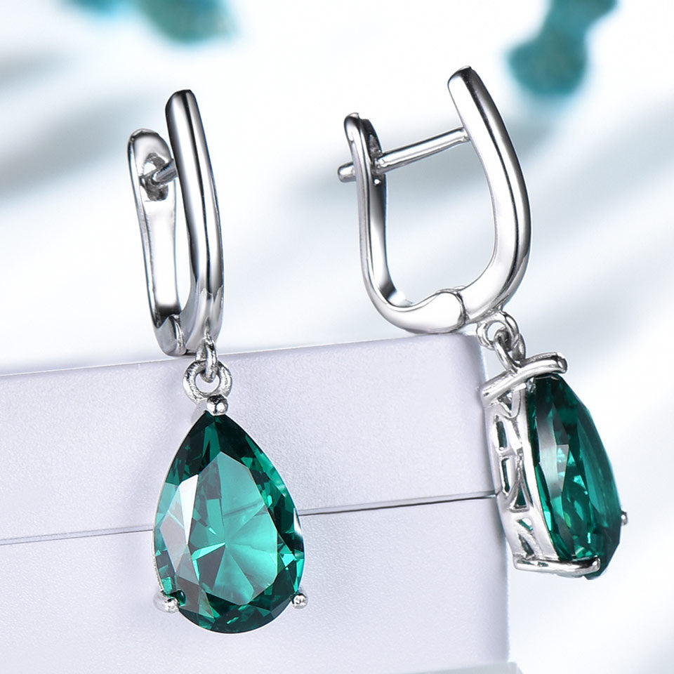 Green Emerald Earrings