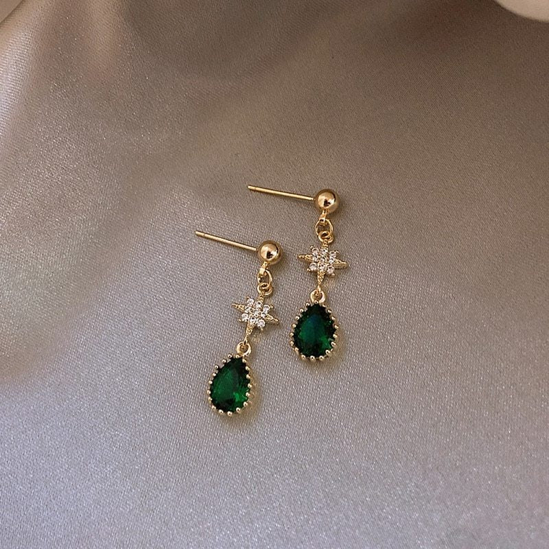 Emerald Drop Earrings