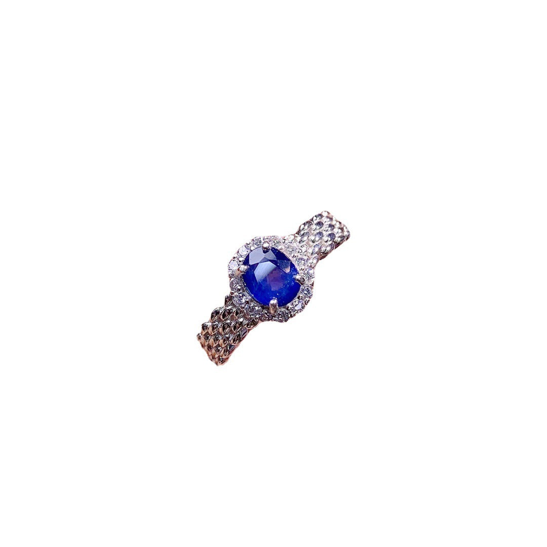 Jewelry Natural Sapphire Ring Silver