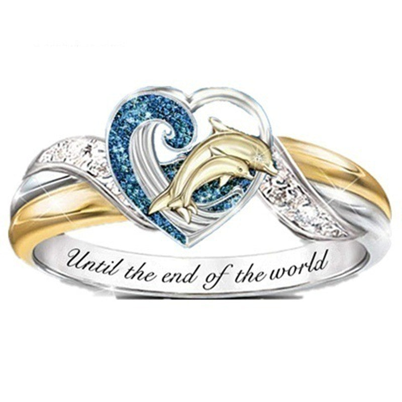 Dolphin Sapphire Ring Engagement Ring