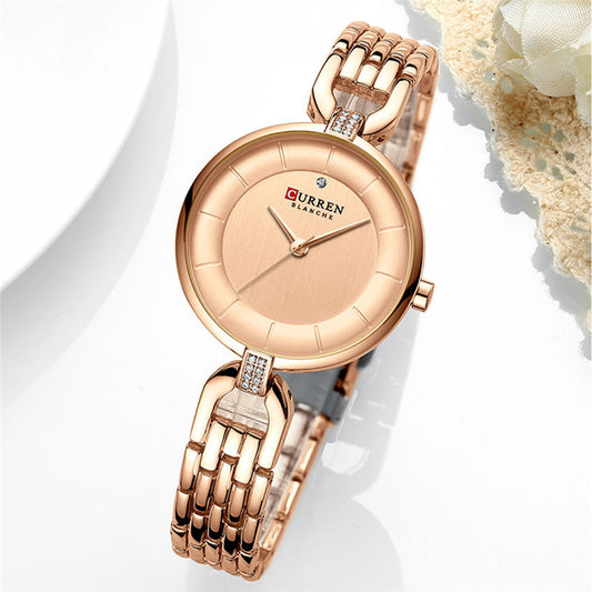 Fashion Women's Rhinestone Watch Waterproof Quartz Watch Rhinestone-encrusted