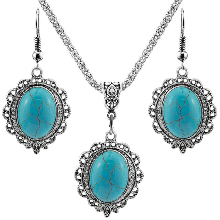 Emerald Stone Necklace Set