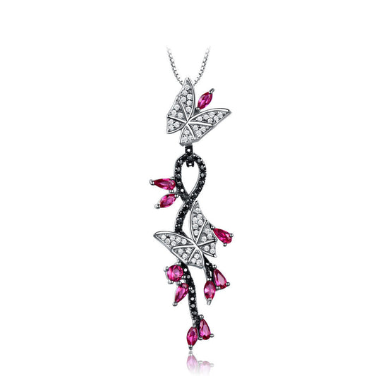 Butterfly Spar Ruby Romantic Pendant