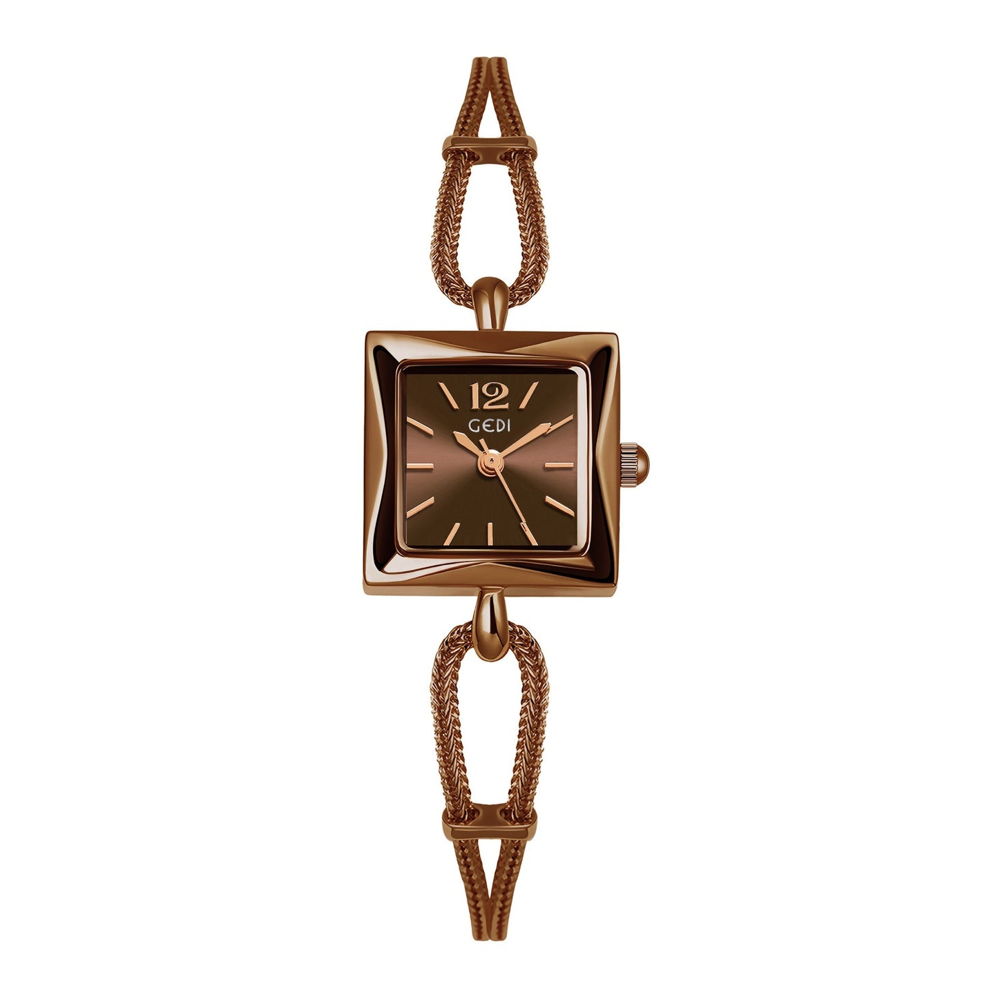 High-grade Simple Small Square Plate Alloy Bracelet Watch Antique Style