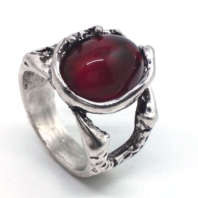 Inlaid ruby ring