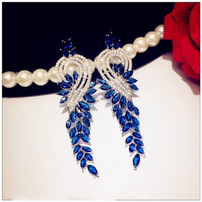 Sapphire And Sterling Silver Earrings