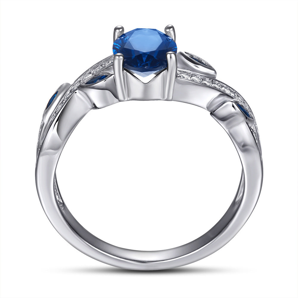 Ladies Sapphire Simulation Diamond Ring