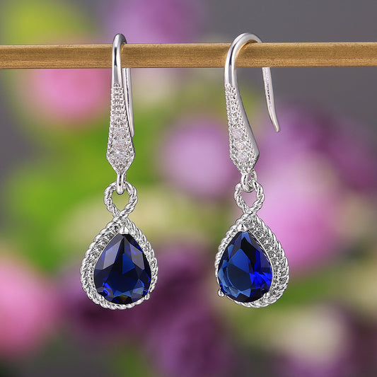 Sapphire Zircon Women's Earrings Creative