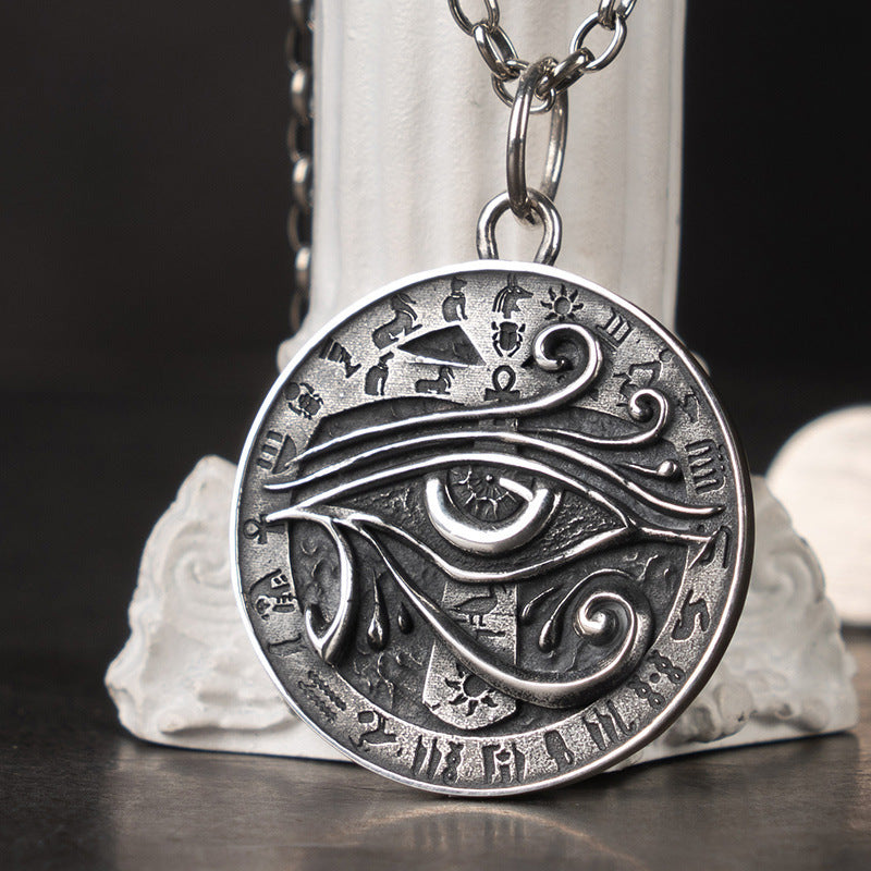 Tears Of The Nile Horus Eyes Silver Necklace