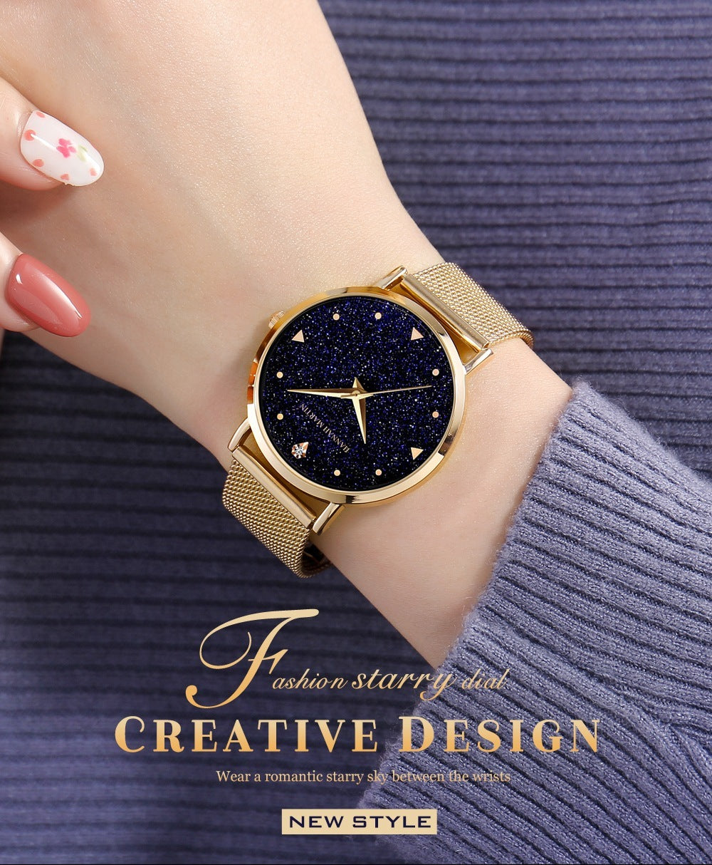 Women's Waterproof Starry Simple Quartz Watch