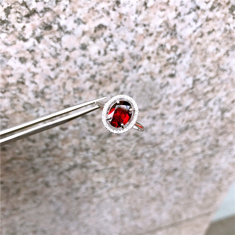 Natural Mozambique Ruby Garnet Stud Earrings