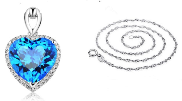 Sapphire Heart Pendant