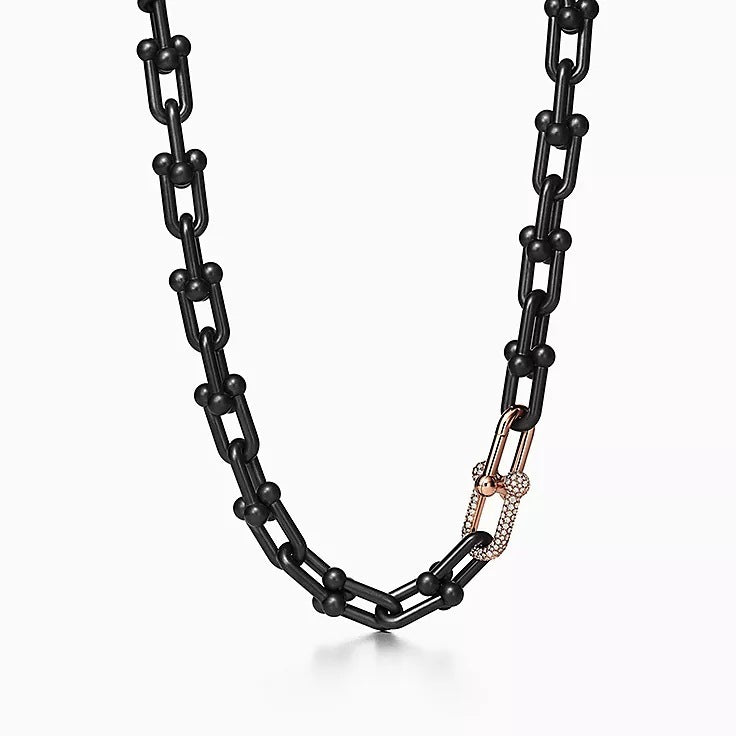 Vintage Copper Black U-shaped Necklace