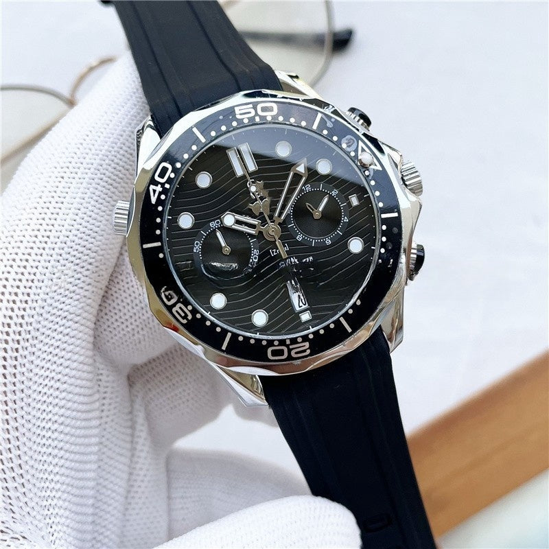 Men's 6-pin Quartz Steel Band Alloy Watch