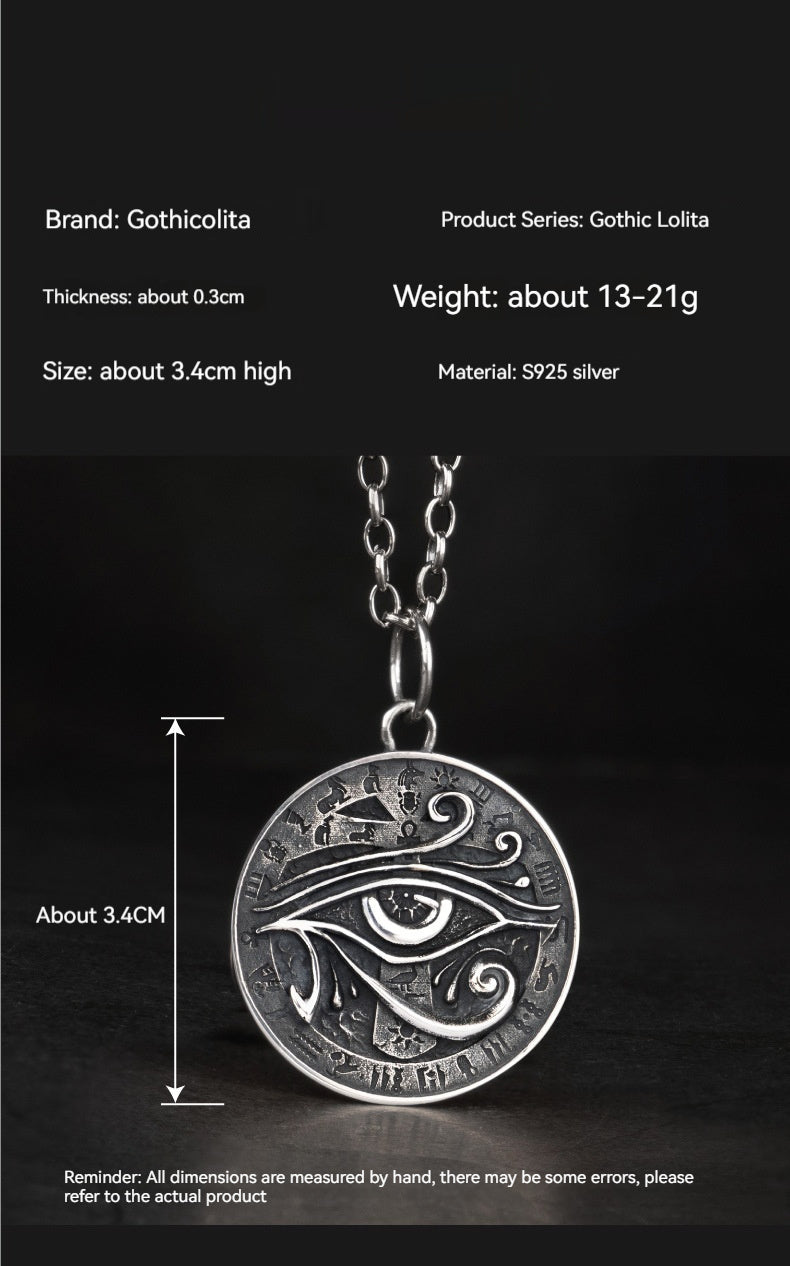 Tears Of The Nile Horus Eyes Silver Necklace